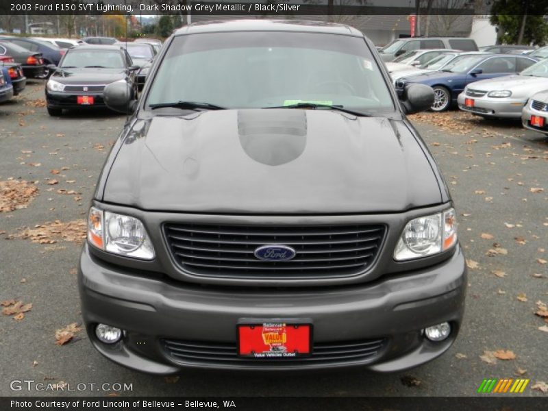 Dark Shadow Grey Metallic / Black/Silver 2003 Ford F150 SVT Lightning