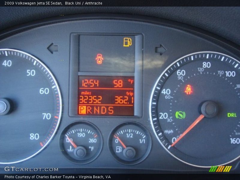 Black Uni / Anthracite 2009 Volkswagen Jetta SE Sedan