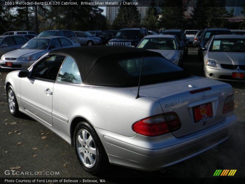 Brilliant Silver Metallic / Charcoal 2001 Mercedes-Benz CLK 320 Cabriolet