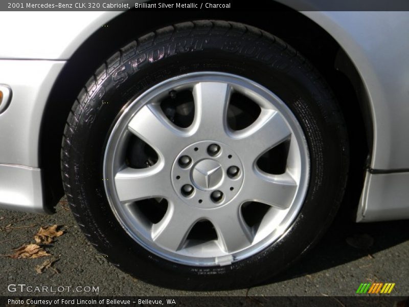 Brilliant Silver Metallic / Charcoal 2001 Mercedes-Benz CLK 320 Cabriolet