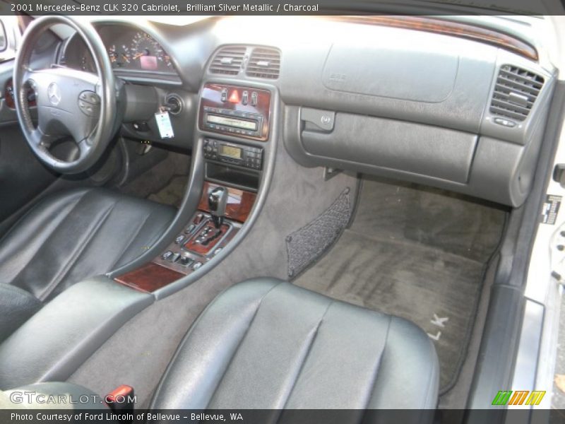 Brilliant Silver Metallic / Charcoal 2001 Mercedes-Benz CLK 320 Cabriolet