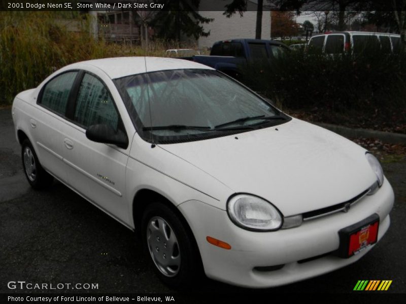 Stone White / Dark Slate Gray 2001 Dodge Neon SE