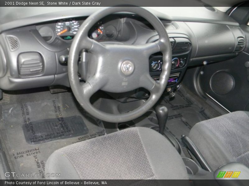 Stone White / Dark Slate Gray 2001 Dodge Neon SE