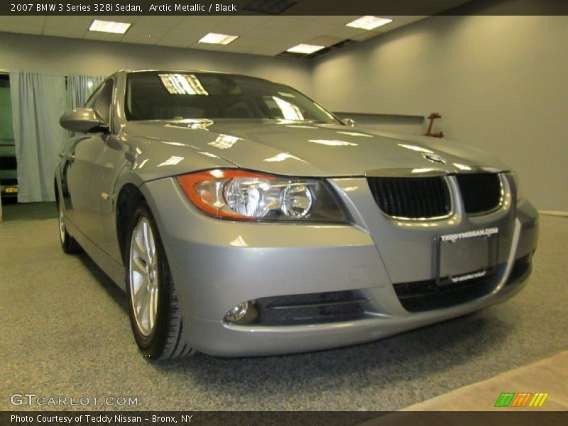 Arctic Metallic / Black 2007 BMW 3 Series 328i Sedan