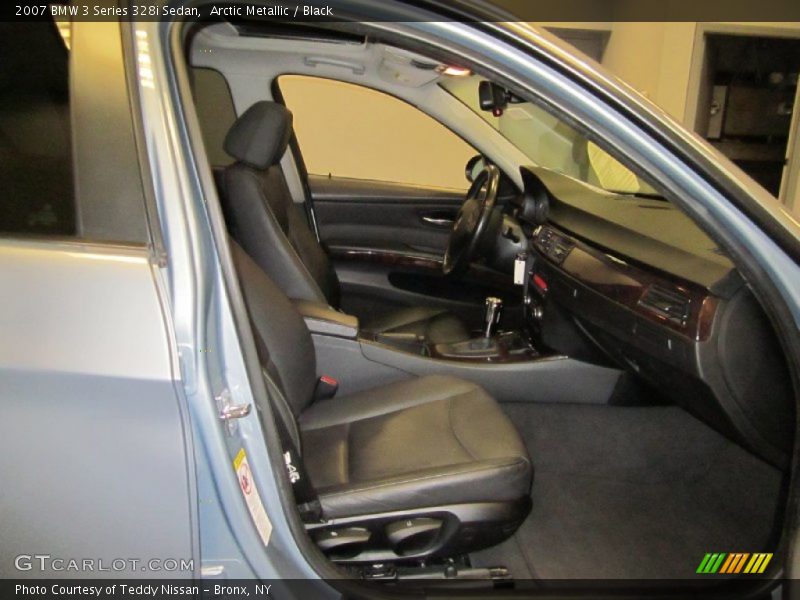 Arctic Metallic / Black 2007 BMW 3 Series 328i Sedan