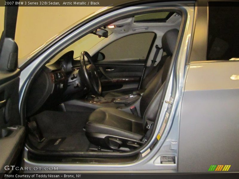Arctic Metallic / Black 2007 BMW 3 Series 328i Sedan