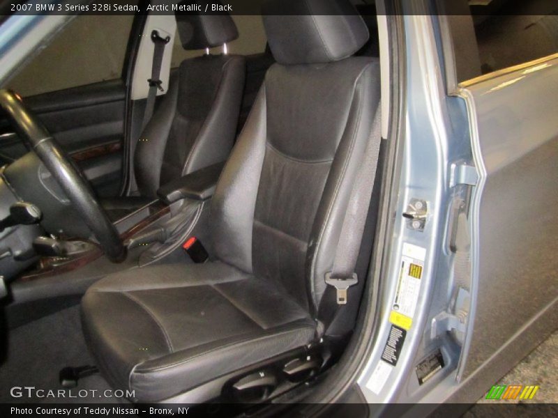 Arctic Metallic / Black 2007 BMW 3 Series 328i Sedan