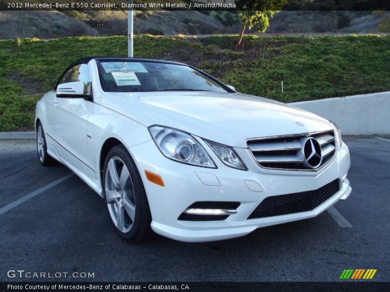 Diamond White Metallic / Almond/Mocha 2012 Mercedes-Benz E 550 Cabriolet