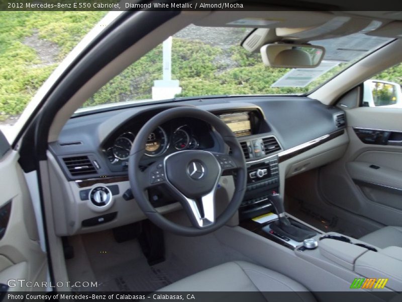 Diamond White Metallic / Almond/Mocha 2012 Mercedes-Benz E 550 Cabriolet