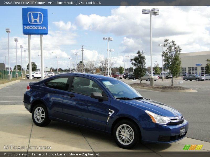 Vista Blue Metallic / Charcoal Black 2008 Ford Focus SE Coupe
