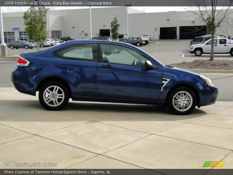 Vista Blue Metallic / Charcoal Black 2008 Ford Focus SE Coupe