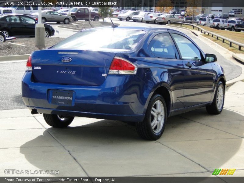 Vista Blue Metallic / Charcoal Black 2008 Ford Focus SE Coupe