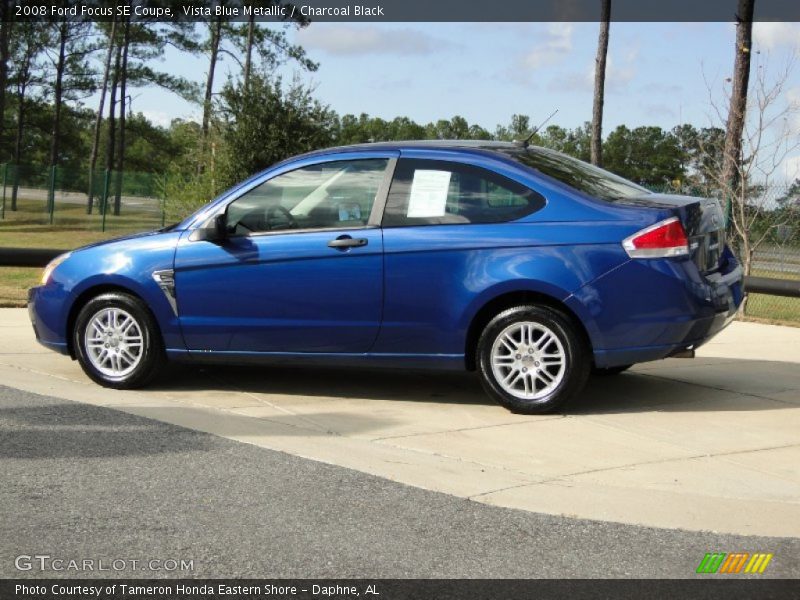 Vista Blue Metallic / Charcoal Black 2008 Ford Focus SE Coupe