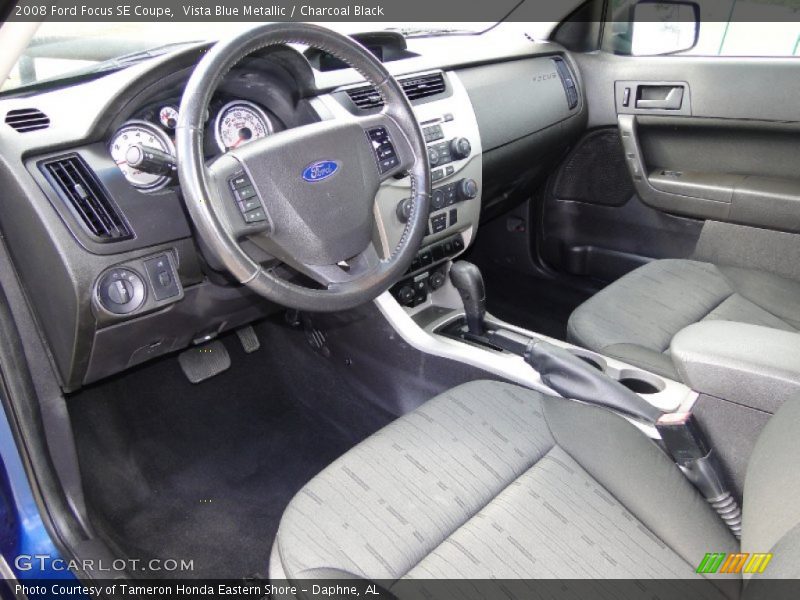 Vista Blue Metallic / Charcoal Black 2008 Ford Focus SE Coupe