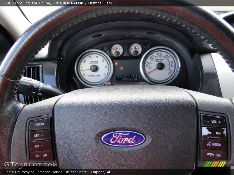 Vista Blue Metallic / Charcoal Black 2008 Ford Focus SE Coupe