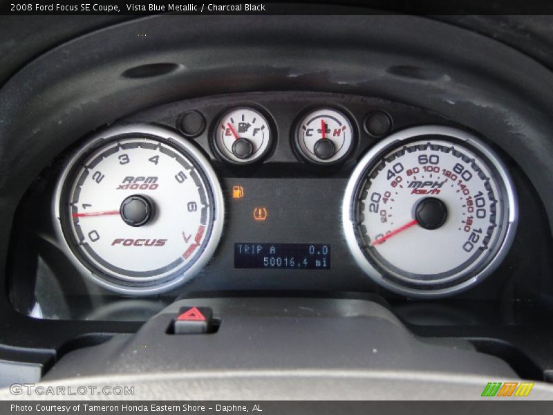 Vista Blue Metallic / Charcoal Black 2008 Ford Focus SE Coupe
