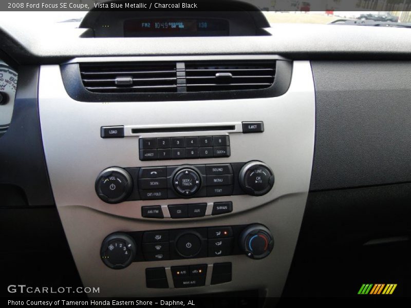 Vista Blue Metallic / Charcoal Black 2008 Ford Focus SE Coupe