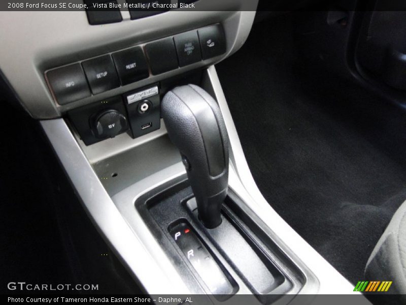 Vista Blue Metallic / Charcoal Black 2008 Ford Focus SE Coupe