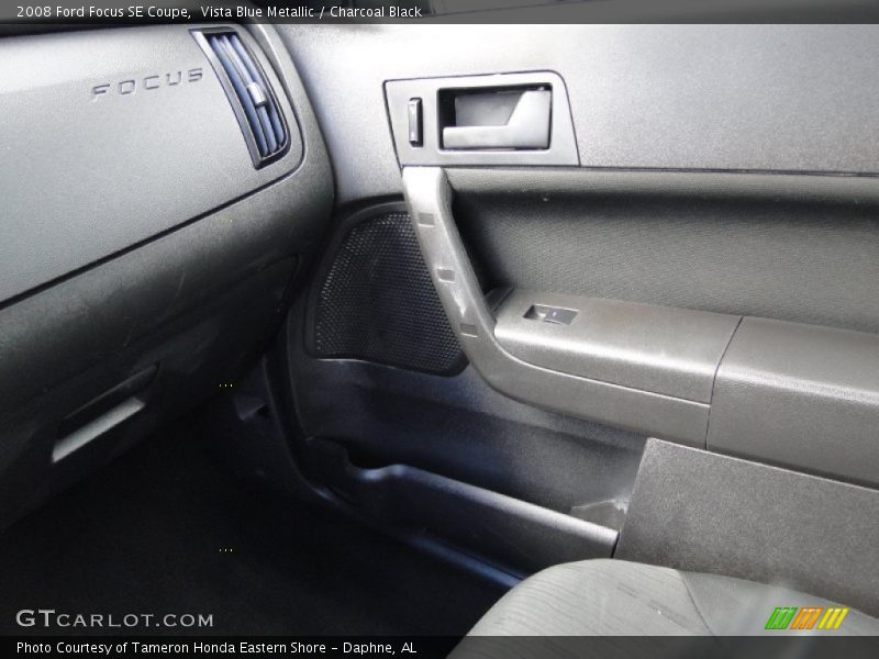 Vista Blue Metallic / Charcoal Black 2008 Ford Focus SE Coupe
