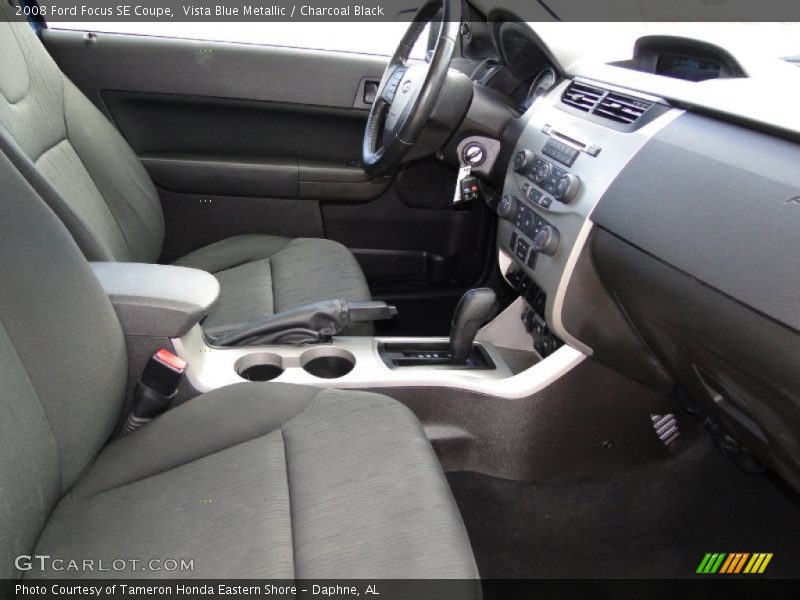 Vista Blue Metallic / Charcoal Black 2008 Ford Focus SE Coupe