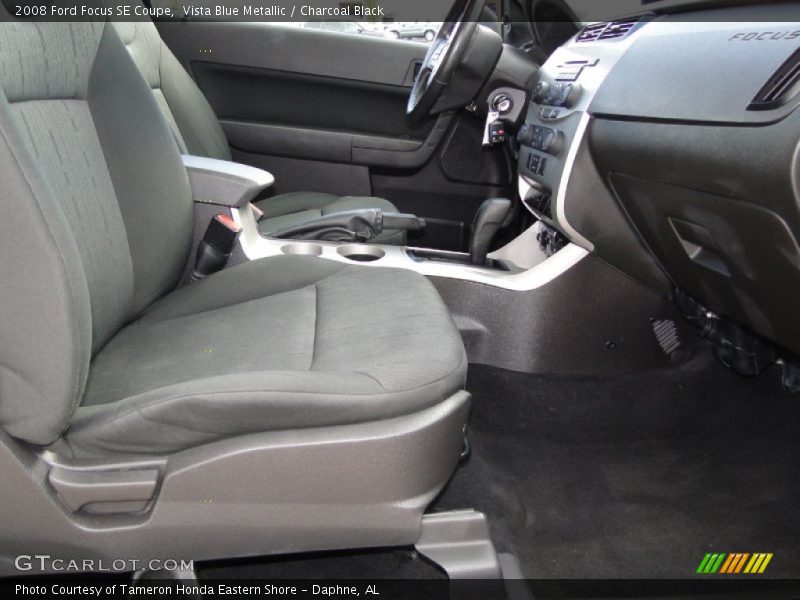 Vista Blue Metallic / Charcoal Black 2008 Ford Focus SE Coupe