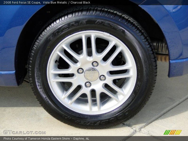 Vista Blue Metallic / Charcoal Black 2008 Ford Focus SE Coupe