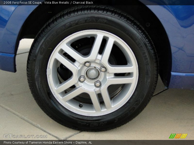 Vista Blue Metallic / Charcoal Black 2008 Ford Focus SE Coupe