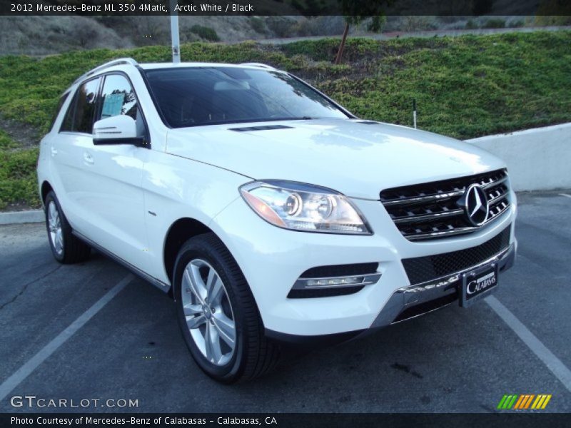 Arctic White / Black 2012 Mercedes-Benz ML 350 4Matic