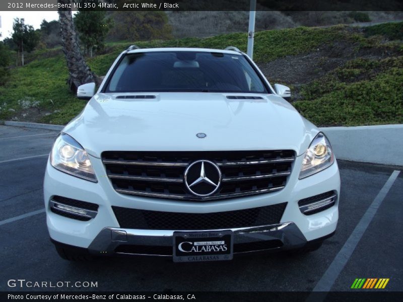 Arctic White / Black 2012 Mercedes-Benz ML 350 4Matic