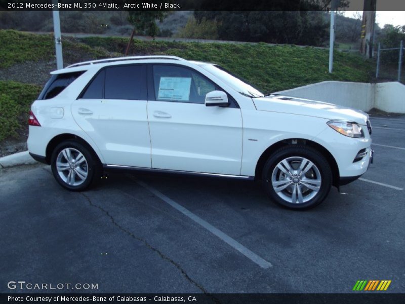 Arctic White / Black 2012 Mercedes-Benz ML 350 4Matic