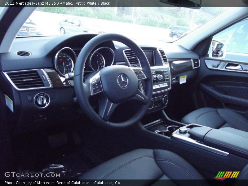 Arctic White / Black 2012 Mercedes-Benz ML 350 4Matic