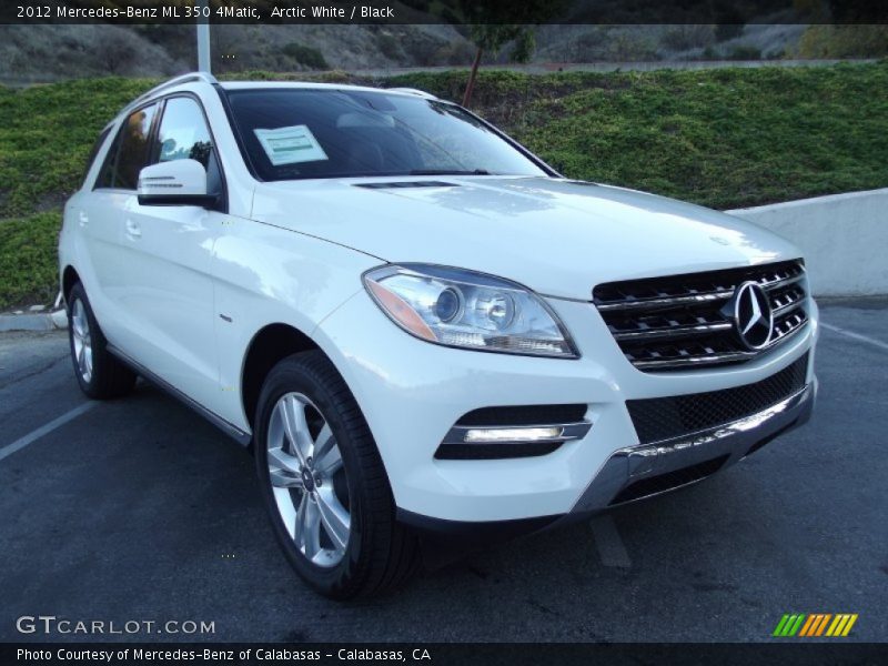Arctic White / Black 2012 Mercedes-Benz ML 350 4Matic