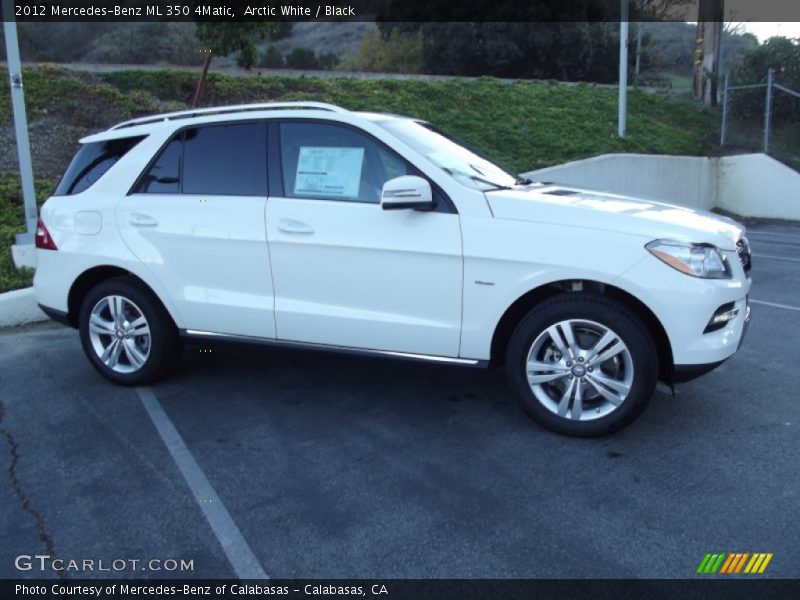 Arctic White / Black 2012 Mercedes-Benz ML 350 4Matic