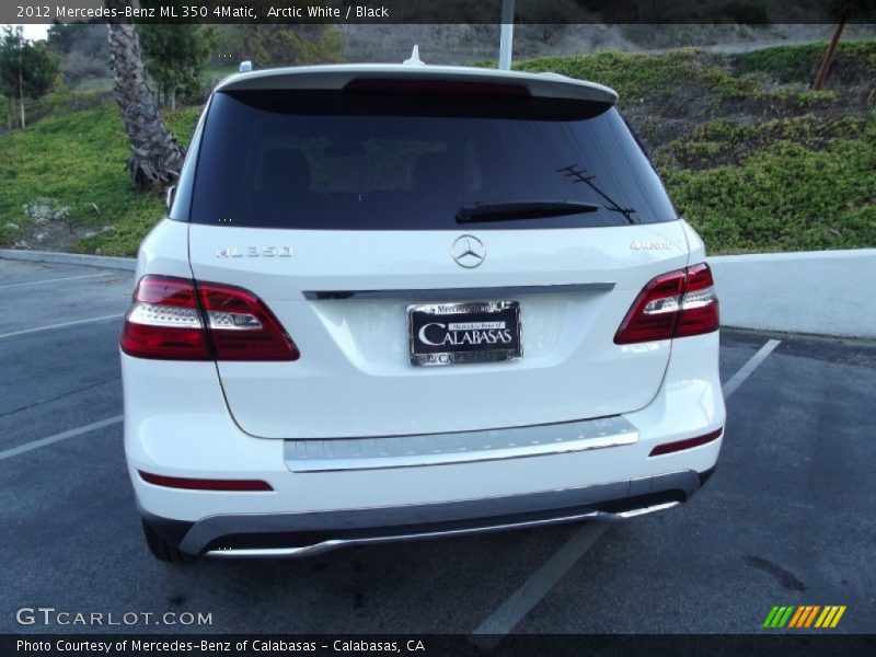 Arctic White / Black 2012 Mercedes-Benz ML 350 4Matic