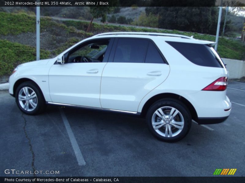 Arctic White / Black 2012 Mercedes-Benz ML 350 4Matic