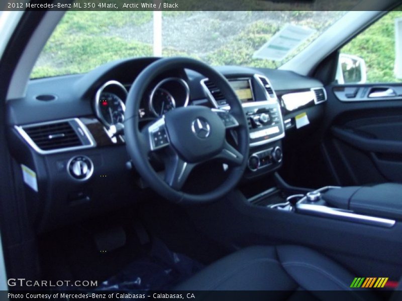 Arctic White / Black 2012 Mercedes-Benz ML 350 4Matic