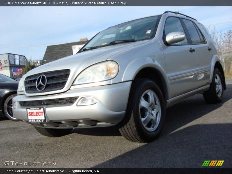 Brilliant Silver Metallic / Ash Grey 2004 Mercedes-Benz ML 350 4Matic