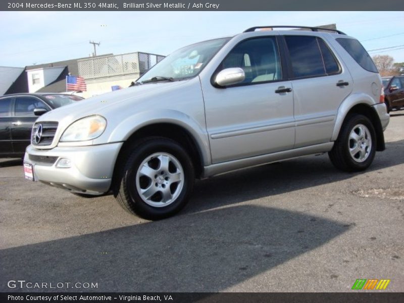 Brilliant Silver Metallic / Ash Grey 2004 Mercedes-Benz ML 350 4Matic
