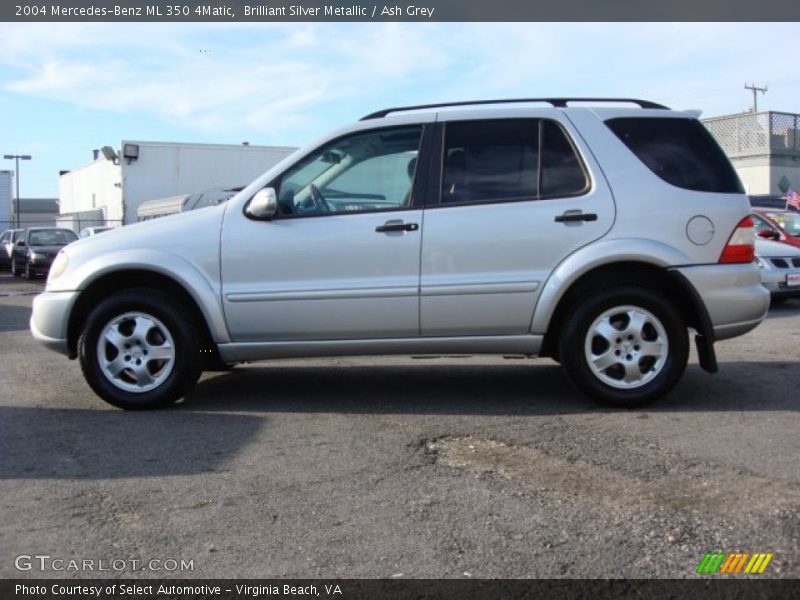 Brilliant Silver Metallic / Ash Grey 2004 Mercedes-Benz ML 350 4Matic