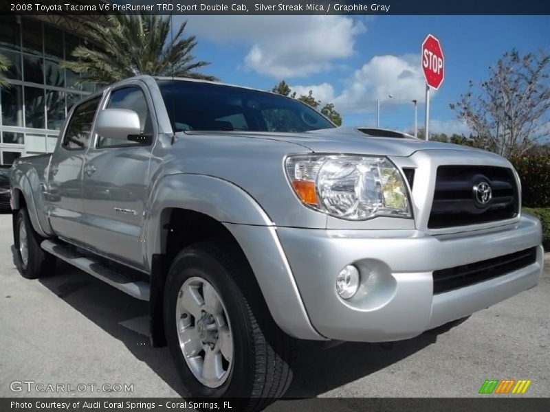 Silver Streak Mica / Graphite Gray 2008 Toyota Tacoma V6 PreRunner TRD Sport Double Cab