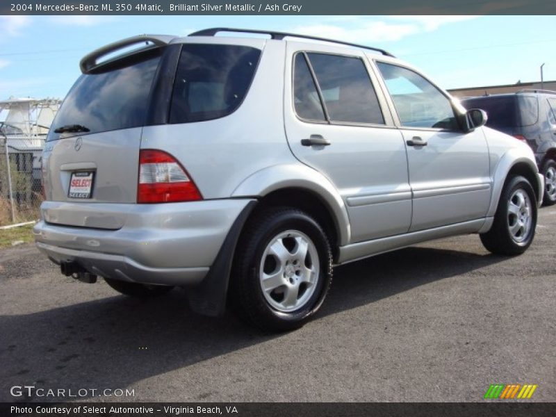 Brilliant Silver Metallic / Ash Grey 2004 Mercedes-Benz ML 350 4Matic