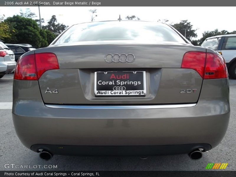 Dakar Beige Metallic / Beige 2006 Audi A4 2.0T Sedan