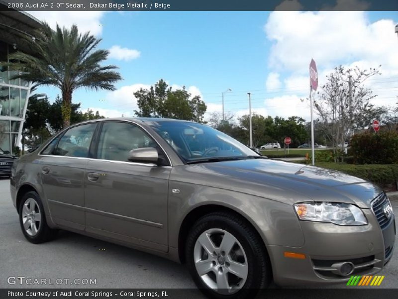 Dakar Beige Metallic / Beige 2006 Audi A4 2.0T Sedan