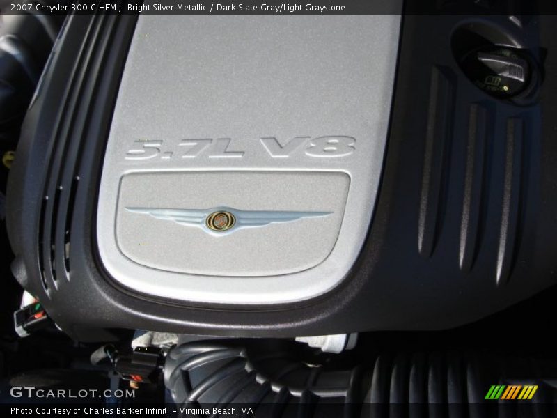 Bright Silver Metallic / Dark Slate Gray/Light Graystone 2007 Chrysler 300 C HEMI