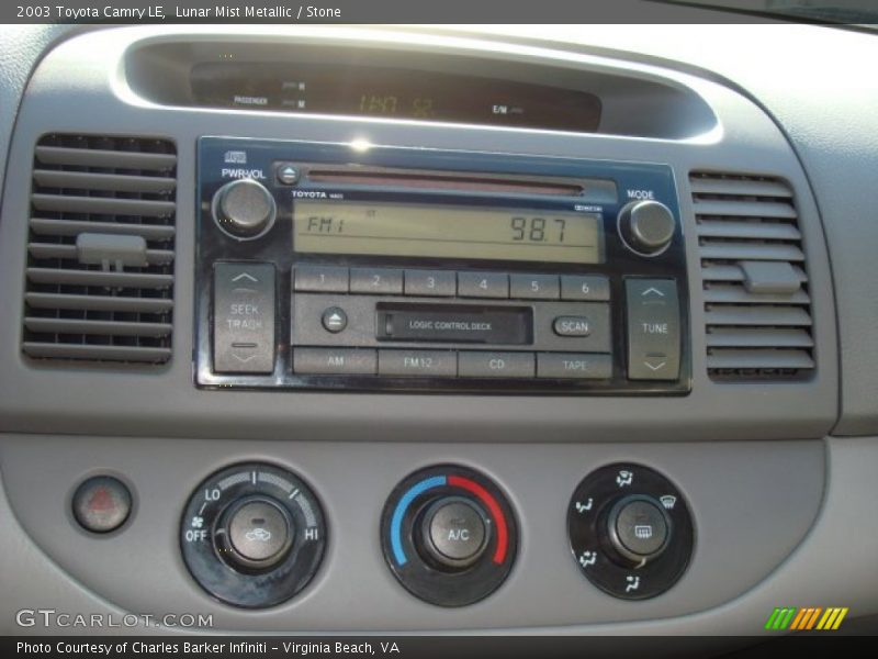 Controls of 2003 Camry LE