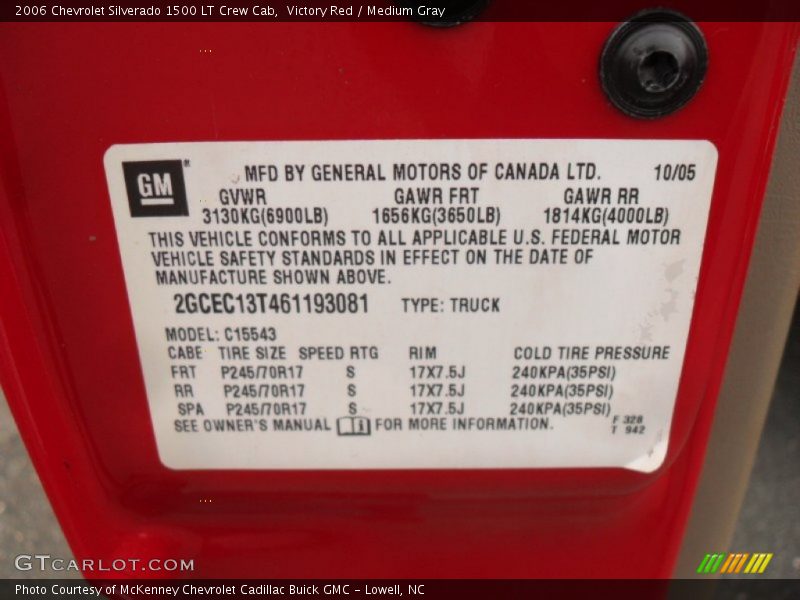 Victory Red / Medium Gray 2006 Chevrolet Silverado 1500 LT Crew Cab