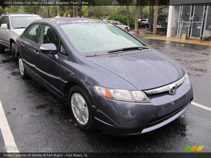 Magnetic Pearl / Blue 2007 Honda Civic Hybrid Sedan