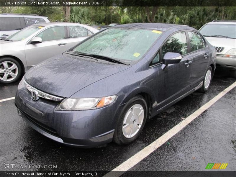 Magnetic Pearl / Blue 2007 Honda Civic Hybrid Sedan