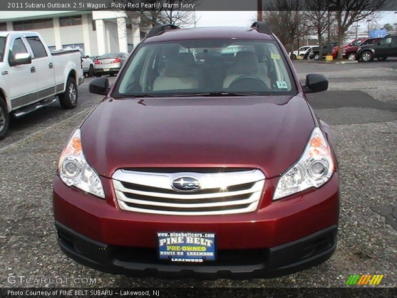 Ruby Red Pearl / Warm Ivory 2011 Subaru Outback 2.5i Wagon