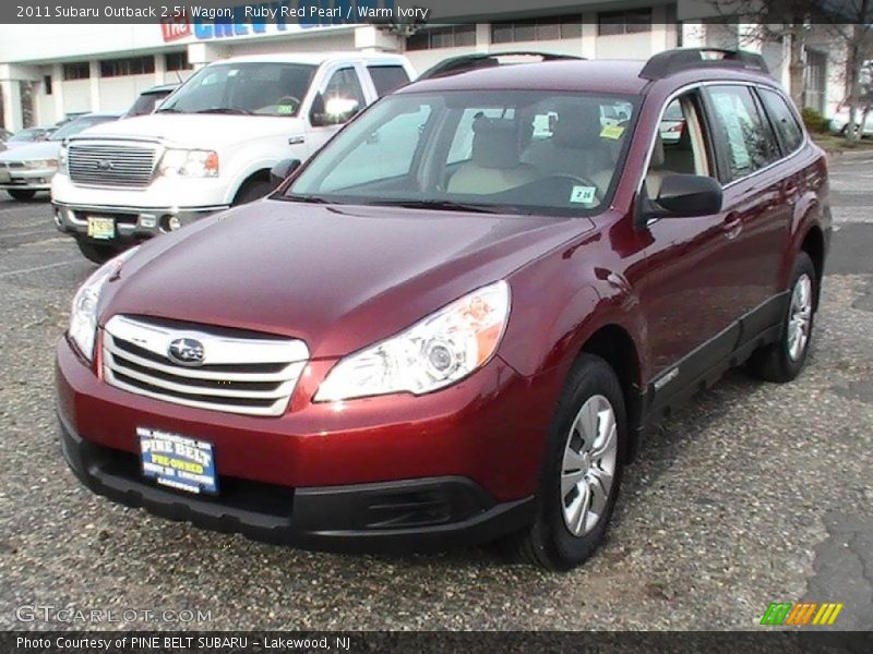 Ruby Red Pearl / Warm Ivory 2011 Subaru Outback 2.5i Wagon